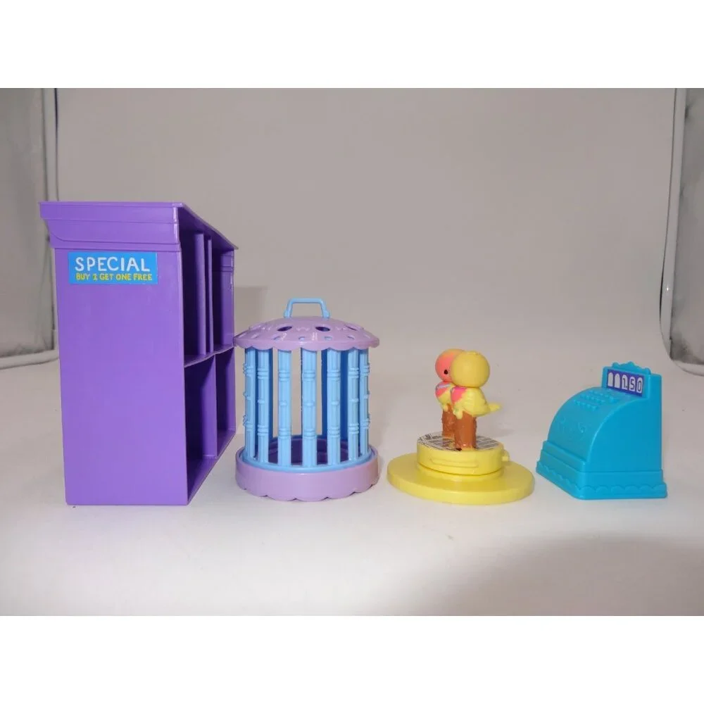Littlest Pet Shop LPS Store Carrying Case Lovebirds and accessories VINTAGE 1992